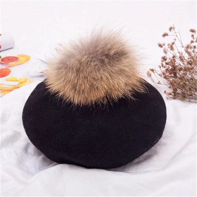 Margaret Howell｜HUNTING CAPS/BERET HATS (FELTED POM POM Margaret Howell｜HUNTING CAPS/BERET HATS (FELTED POM POM